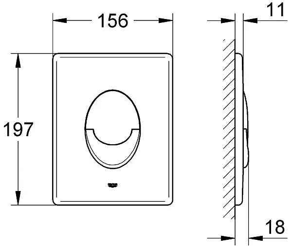 Смывной бачок скрытого монтажа Grohe GD2 38895000 с кнопкой смыва фото 4