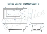 Ванна из искусственного камня Delice Scandi DLR330032R-G фото 2