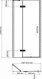 Душевая дверь в нишу Wasserkraft Aller 10H05 L 120 см фото 2