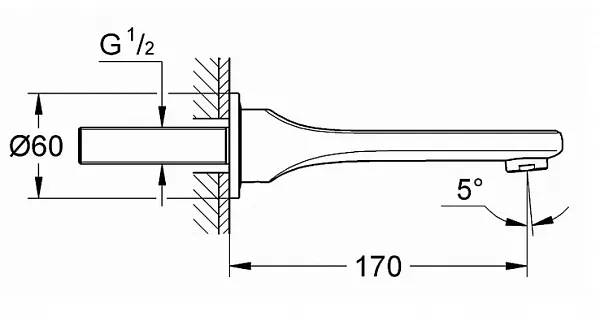 Излив Grohe Veris 13242000 для ванны фото 2