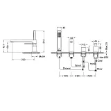 Смеситель на борт ванны TIMO Torne 4330/17Y фото 2