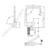 Смеситель для кухонной мойки PAINI Cox 78CR582KM фото 8