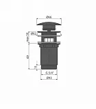 Донный клапан для раковины AlcaPlast A392BLACK хром, черный фото 2