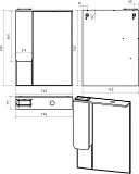 Зеркало Misty Чегет 74x100 П-Чег-02075-01Л левое с подсветкой фото 4