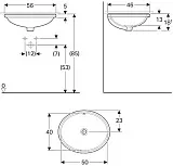 Раковина Geberit VariForm 56 см 500.752.01.2 фото 3