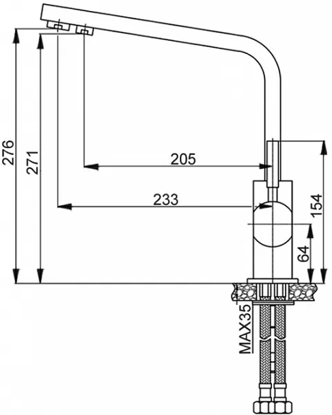 Смеситель Raiber RF6901 для кухонной мойки фото 3