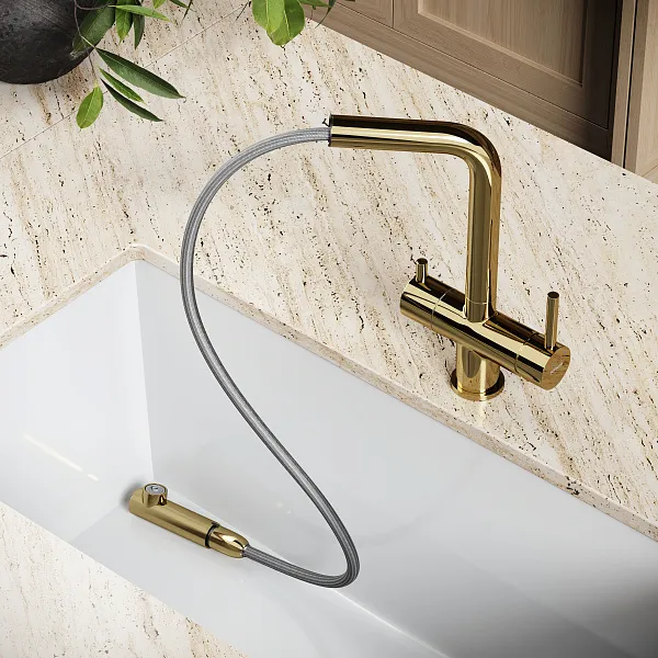 Смеситель для кухонной мойки Sancos Spin SC4015ZG фото 8
