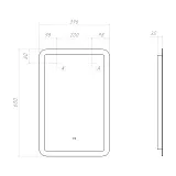 Зеркало Vigo Wing 60x39,60 4640027149939 с подсветкой фото 7