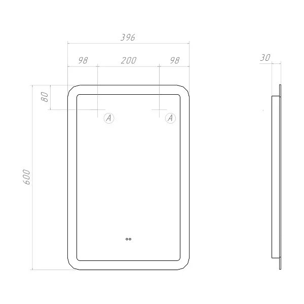 Зеркало Vigo Wing 60x39,60 4640027149939 с подсветкой фото 7