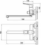 Смеситель Raiber Osdorf R2103 для ванны с душем фото 2