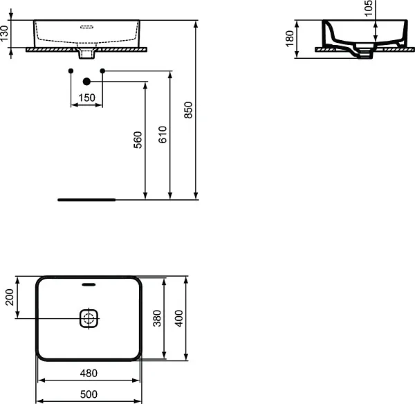 Раковина Ideal Standard Strada II 50 см T296501 фото 4