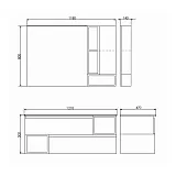 Зеркало Comforty Турин 118x80 00004137136CF правая с полочкой фото 3