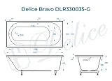 Ванна из искусственного камня Delice Bravo DLR330035-G фото 1