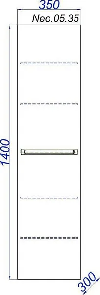 Шкаф-пенал Aqwella Neo 35x140 Neo.05.35 фото 2