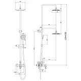 Душевая стойка Lemark Omega LM3160C со смесителем фото 2