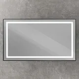 Зеркало BelBagno Kraft 140x80 SPC-KRAFT-1400-800-SENS-NERO с подсветкой фото 2