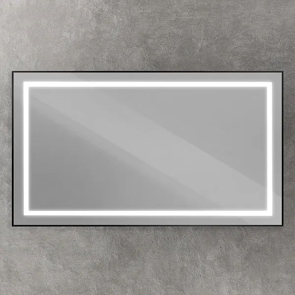 Зеркало BelBagno Kraft 140x80 SPC-KRAFT-1400-800-SENS-NERO с подсветкой фото 2