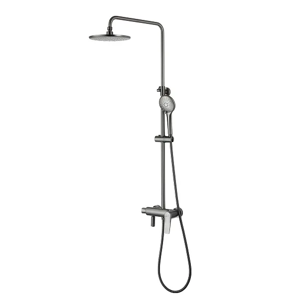 Душевая стойка Lemark Bronx LM3762GM со смесителем фото 1