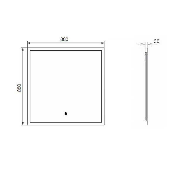 Зеркало Comforty Эдельвейс 88x88 00-00014241CF с подсветкой фото 2