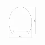 Зеркало Mixline Уют 58x49 4620001981038 с полочкой фото 2