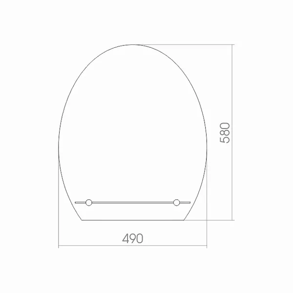 Зеркало Mixline Уют 58x49 4620001981038 с полочкой фото 2