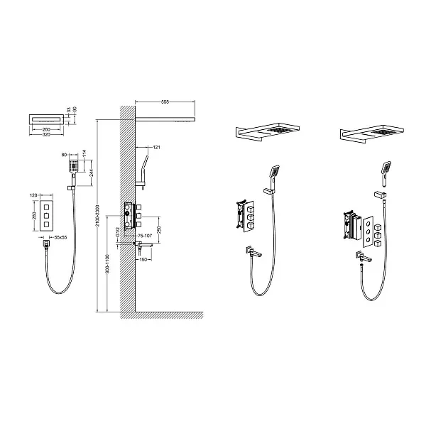 Душевой комплект TIMO Petruma SX-5079/03SM фото 2
