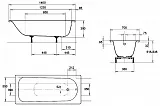 Стальная ванна Kaldewei Eurowa 309-1 140х70 119512030001 фото 3