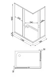 Душевой уголок OLIVE'S MINO U_MN-128PСR-SD-C фото 7