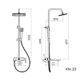 Душевая стойка KNOTLOR STABLE KN-23/BL фото 3