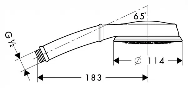 Душевая лейка Hansgrohe Croma 100 Classic 28539000 фото 4