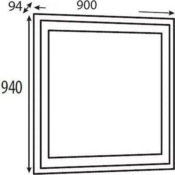 Зеркало Misty Fresko 90x94 Л-Фре03090-0317 с подсветкой с полочкой фото 3