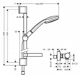 Душевой гарнитур Hansgrohe Croma 100 27032000 фото 2