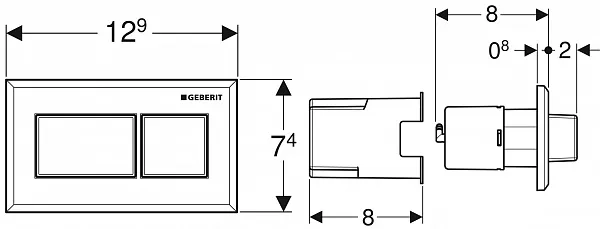 Смывная клавиша для унитазов Geberit  116.054.21.1 фото 2