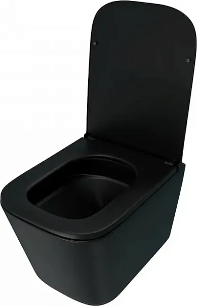 Унитаз подвесной Teymi Eva Pro Vortex Black W00789 подвесной безободковый с микролифтом фото 6