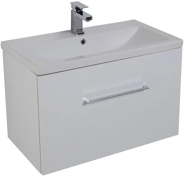 Тумба с раковиной Aquanet Порто 80 белая фото 2