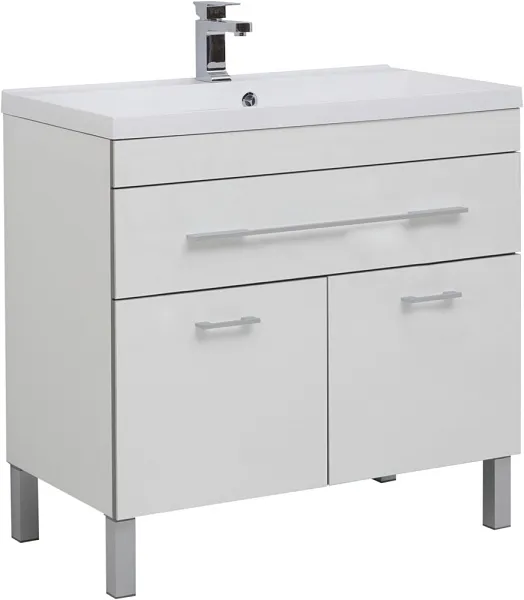 Мебель для ванной Aquanet Верона 90 белая, 1 ящик, 2 двери фото 2