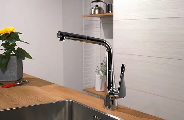Смеситель Hansgrohe Metris M71 14821000 для кухонной мойки фото 4