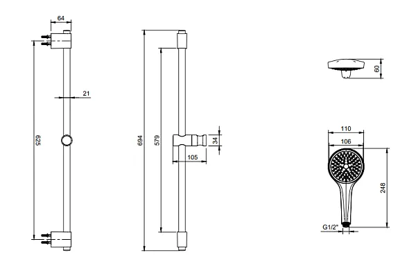 Душевой гарнитур Villeroy & Boch Embrace TVS1086000261 фото 2