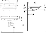 Раковина Geberit Renova Plan 100 см 122200000 фото 5