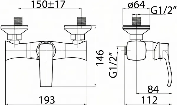 Смеситель BelBagno Trula TRU-ESDM-CRM для душа фото 2