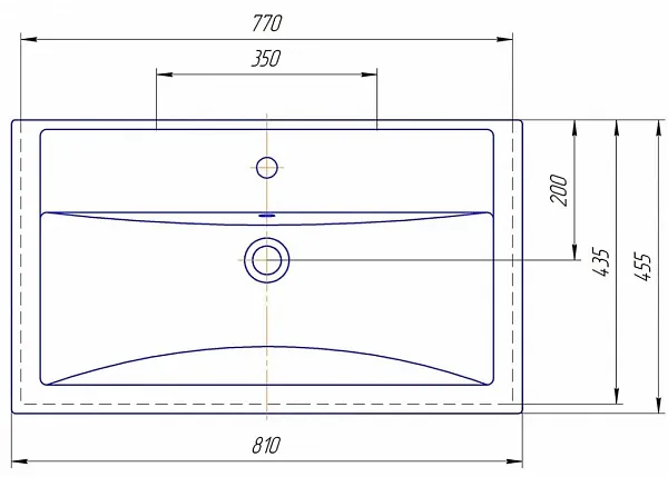 Мебельная раковина Kirovit Фостер 80 4640021064733 фото 3