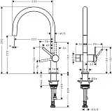 Смеситель Hansgrohe Talis M54 72805000 для кухонной мойки фото 2