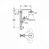 Душевая стойка Grohe Tempesta 210 27922001 с термостатом для душа фото 2