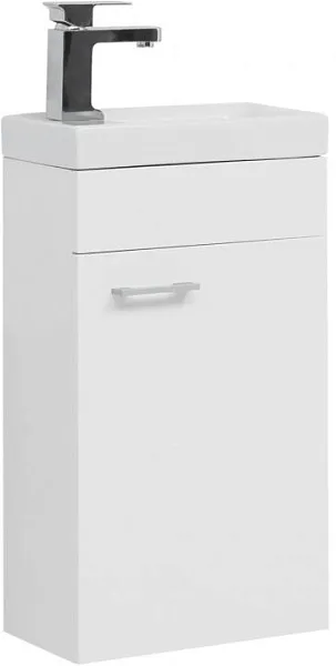 Тумба с раковиной Aquanet Нота 40 подвесная белая правая фото 2