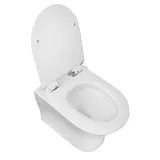 Унитаз Azario Fretta Round AZ-2617E подвесной безободковый с сиденьем микролифт фото 2