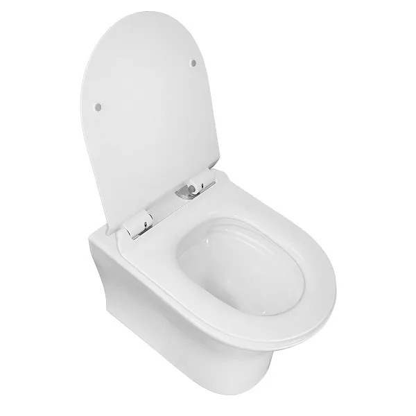 Унитаз Azario Fretta Round AZ-2617E подвесной безободковый с сиденьем микролифт фото 2