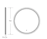 Зеркало Cezares Eco 70x70 CZR-SPC-ECO-700-LED-TCH с подсветкой фото 11