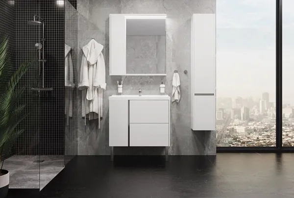 Зеркало Акватон Стоун 80x83 см 1A228302SX010 правое с подсветкой фото 4