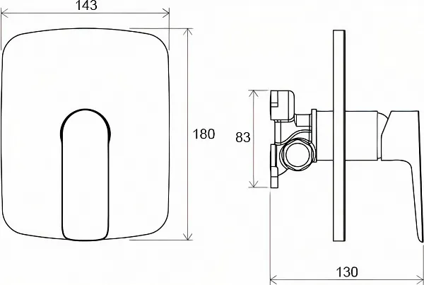 Смеситель Ravak Classic CL 066.00 X070089 для душа с внутренней частью фото 3