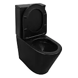 Унитаз-компакт Azario Black Queen AZ-8380 напольный безободковый с сиденьем микролифт фото 3